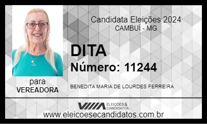 Candidato DITA 2024 - CAMBUÍ - Eleições