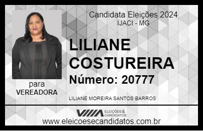 Candidato LILIANE COSTUREIRA 2024 - IJACI - Eleições