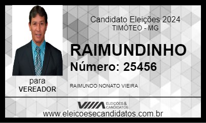 Candidato RAIMUNDINHO 2024 - TIMÓTEO - Eleições