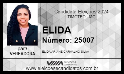 Candidato ELIDA 2024 - TIMÓTEO - Eleições