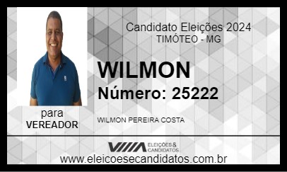 Candidato WILMON 2024 - TIMÓTEO - Eleições