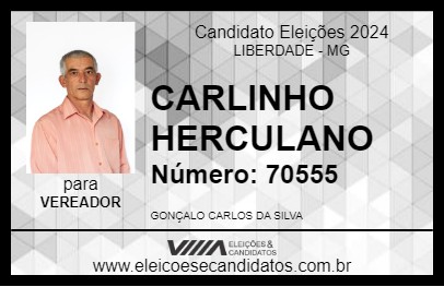 Candidato CARLINHO HERCULANO 2024 - LIBERDADE - Eleições