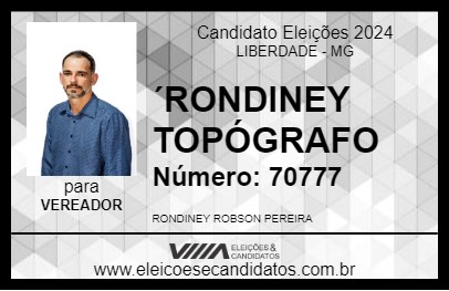 Candidato ´RONDINEY TOPÓGRAFO 2024 - LIBERDADE - Eleições