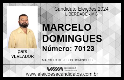 Candidato MARCELO DOMINGUES 2024 - LIBERDADE - Eleições