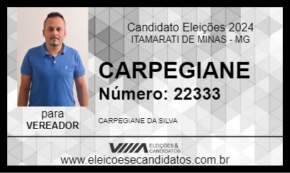 Candidato CARPEGIANE 2024 - ITAMARATI DE MINAS - Eleições