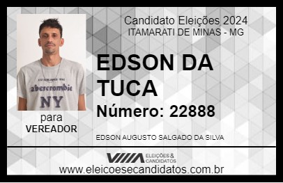 Candidato EDSON DA TUCA 2024 - ITAMARATI DE MINAS - Eleições