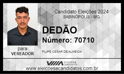 Candidato DEDÃO 2024 - SABINÓPOLIS - Eleições