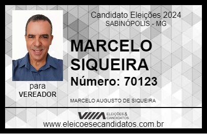 Candidato MARCELO SIQUEIRA 2024 - SABINÓPOLIS - Eleições