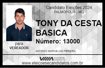 Candidato TONY DA CESTA BASICA 2024 - PALMÓPOLIS - Eleições