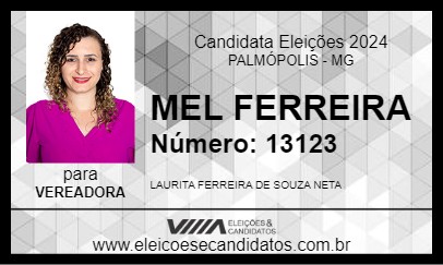 Candidato MEL FERREIRA 2024 - PALMÓPOLIS - Eleições