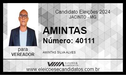 Candidato AMINTAS 2024 - JACINTO - Eleições