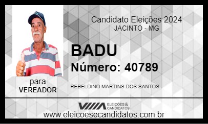 Candidato BADU 2024 - JACINTO - Eleições