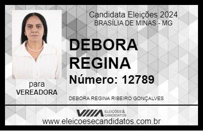 Candidato DEBORA REGINA 2024 - BRASÍLIA DE MINAS - Eleições