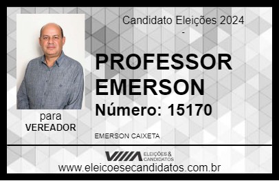 Candidato PROFESSOR EMERSON 2024 - PATROCÍNIO - Eleições