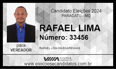 Candidato RAFAEL LIMA 2024 - PARACATU - Eleições