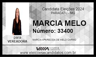 Candidato MARCIA MELO 2024 - PARACATU - Eleições