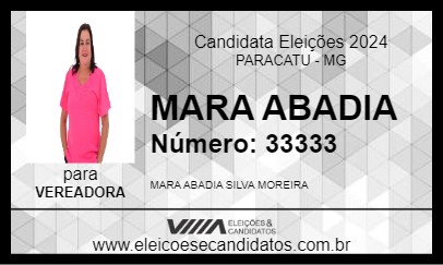 Candidato MARA ABADIA 2024 - PARACATU - Eleições