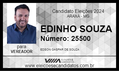 Candidato EDINHO SOUZA 2024 - ARAXÁ - Eleições