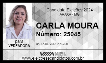 Candidato CARLA MOURA 2024 - ARAXÁ - Eleições