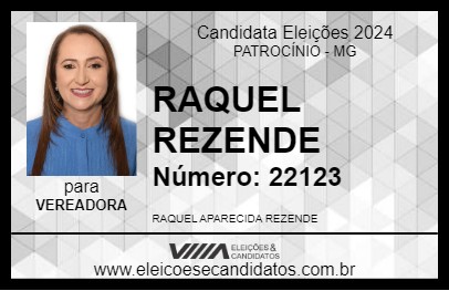 Candidato RAQUEL REZENDE 2024 - PATROCÍNIO - Eleições