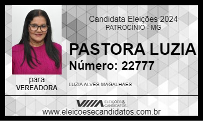 Candidato PASTORA LUZIA 2024 - PATROCÍNIO - Eleições