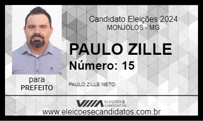 Candidato PAULO ZILLE 2024 - MONJOLOS - Eleições