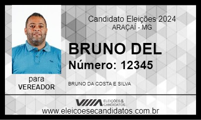 Candidato BRUNO DEL 2024 - ARAÇAÍ - Eleições