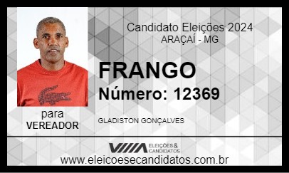 Candidato FRANGO 2024 - ARAÇAÍ - Eleições