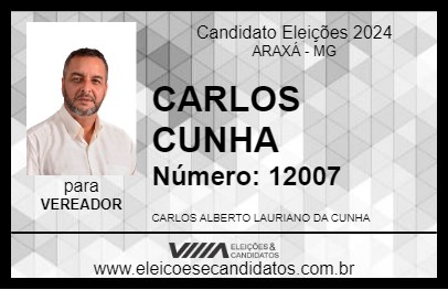 Candidato CARLOS CUNHA 2024 - ARAXÁ - Eleições