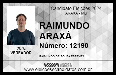 Candidato RAIMUNDO ARAXÁ 2024 - ARAXÁ - Eleições