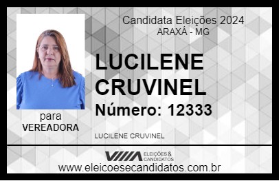 Candidato LUCILENE CRUVINEL 2024 - ARAXÁ - Eleições