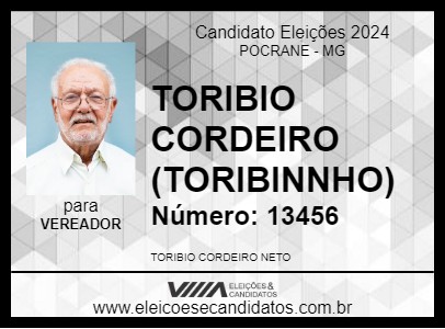 Candidato TORIBIO CORDEIRO (TORIBINNHO) 2024 - POCRANE - Eleições