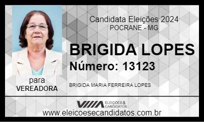 Candidato BRIGIDA LOPES 2024 - POCRANE - Eleições