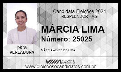 Candidato MÁRCIA LIMA 2024 - RESPLENDOR - Eleições