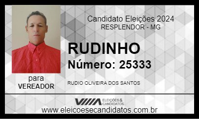 Candidato RUDINHO 2024 - RESPLENDOR - Eleições