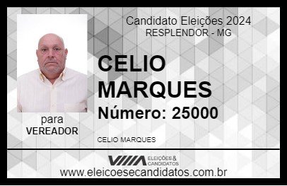 Candidato CELIO MARQUES 2024 - RESPLENDOR - Eleições