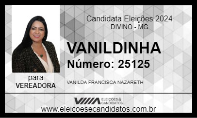 Candidato VANILDINHA 2024 - DIVINO - Eleições