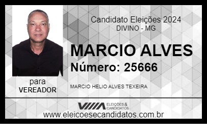 Candidato MARCIO ALVES  2024 - DIVINO - Eleições