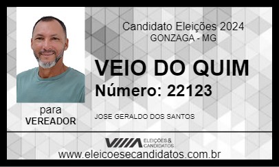 Candidato VEIO DO QUIM 2024 - GONZAGA - Eleições