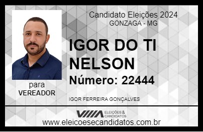 Candidato IGOR DO TI NELSON 2024 - GONZAGA - Eleições