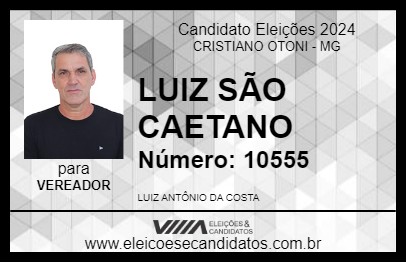 Candidato LUIZ SÃO CAETANO 2024 - CRISTIANO OTONI - Eleições