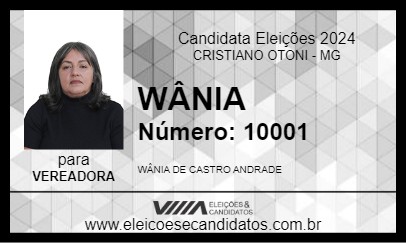 Candidato WÂNIA 2024 - CRISTIANO OTONI - Eleições