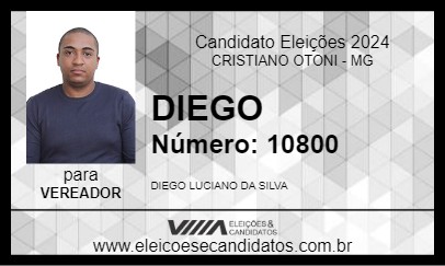 Candidato DIEGO 2024 - CRISTIANO OTONI - Eleições