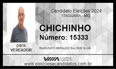 Candidato CHICHINHO 2024 - ITAGUARA - Eleições