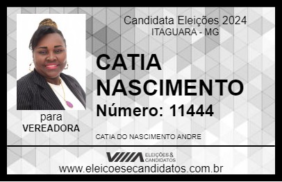 Candidato CATIA NASCIMENTO 2024 - ITAGUARA - Eleições