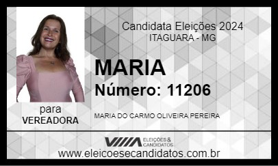 Candidato MARIA 2024 - ITAGUARA - Eleições