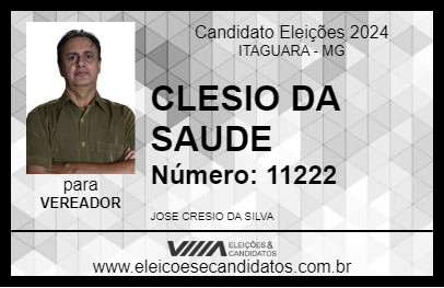 Candidato CLESIO DA  SAUDE 2024 - ITAGUARA - Eleições