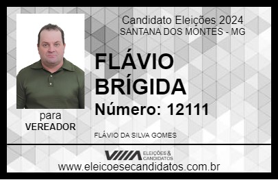 Candidato FLÁVIO BRÍGIDA 2024 - SANTANA DOS MONTES - Eleições