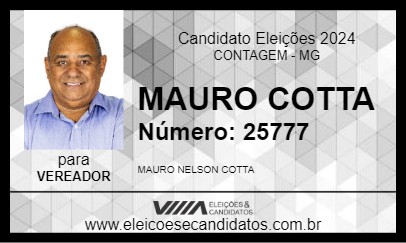 Candidato MAURO COTTA 2024 - CONTAGEM - Eleições