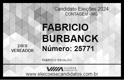 Candidato FABRICIO BURBANCK 2024 - CONTAGEM - Eleições